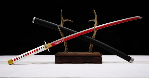 Demon Slayer Sword Tsuyuri Kanao Katana Pink Nichirin Flower Breathing Sword 1045 Carbon Steel(Sharp)