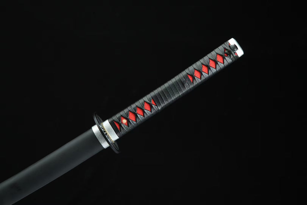 Demon Slayer Tanjiro Sword Black Blade Nichirin Katana Replica 1045 Carbon Steel
