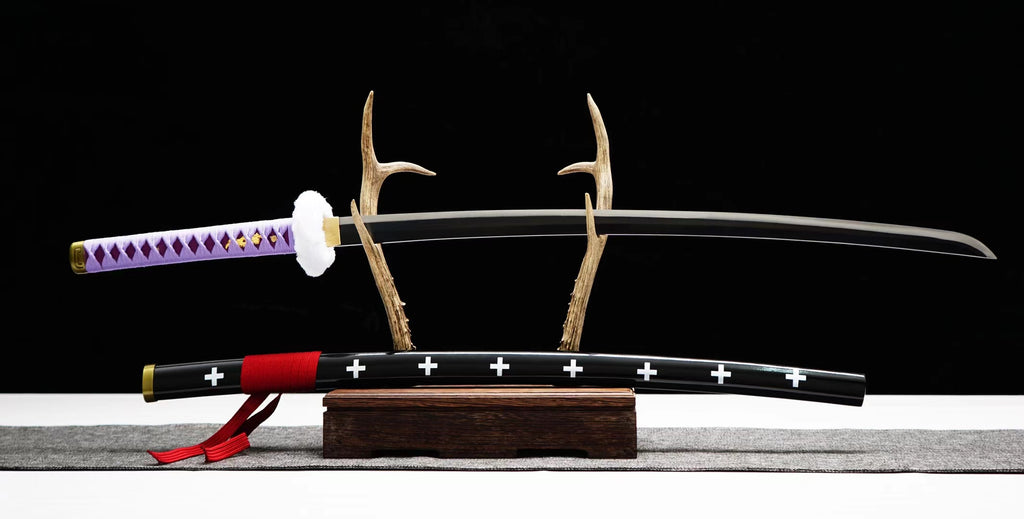 One Piece Trafalgar Law Kikoku Sword Surgeon of Death Purple Anime Odachi Replica 1045 Carbon Steel(Sharp)