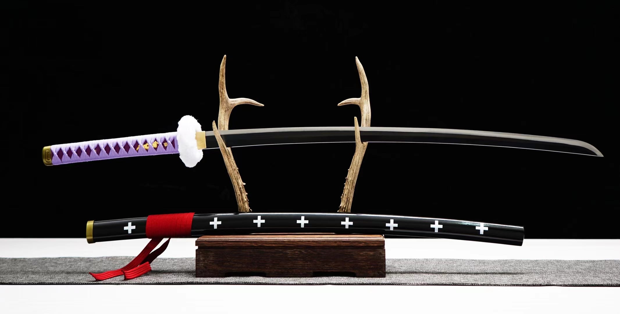 One Piece Trafalgar Law Kikoku Sword Surgeon of Death Purple Anime Odachi Replica 1045 Carbon Steel(Sharp)