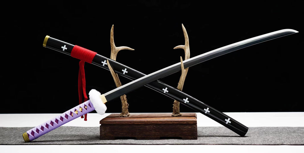 One Piece Trafalgar Law Kikoku Sword Surgeon of Death Purple Anime Odachi Replica 1045 Carbon Steel(Sharp)