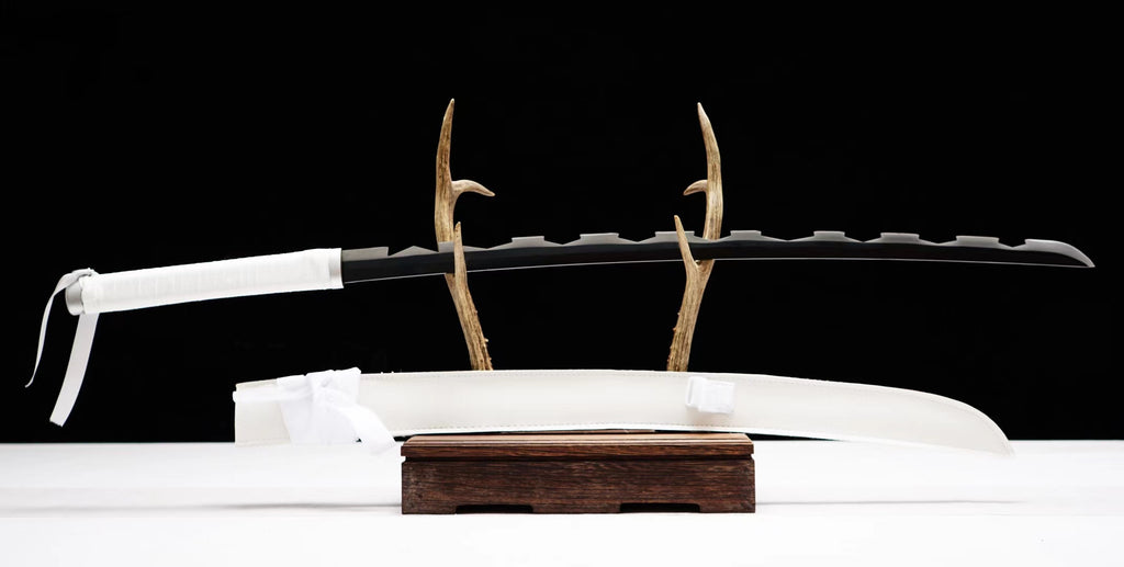 Demon Slayer Inosuke Sword Serrated Nichirin Katana 1045 Carbon Steel(Sharp)