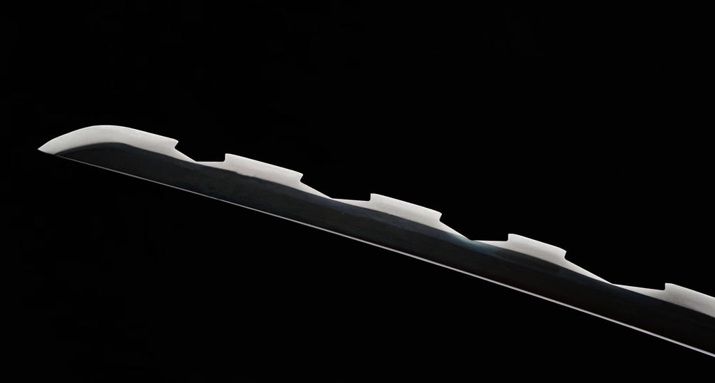 Demon Slayer Inosuke Sword Serrated Nichirin Katana 1045 Carbon Steel(Sharp)