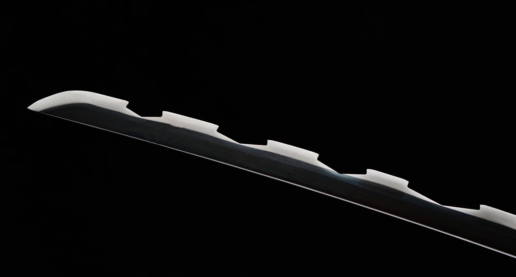 Demon Slayer Inosuke Sword Serrated Nichirin Katana 1045 Carbon Steel(Sharp)