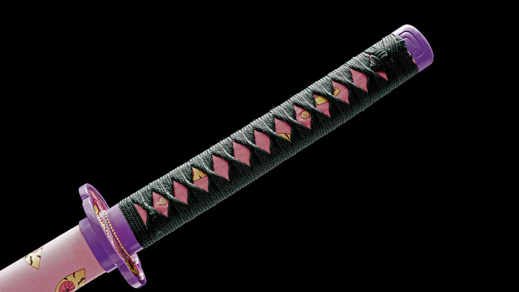 Demon Slayer Kokushibo Sword Moon Breathing Crimson Nichirin Katana 1045 Steel 1045 Carbon Steel(Sharp)